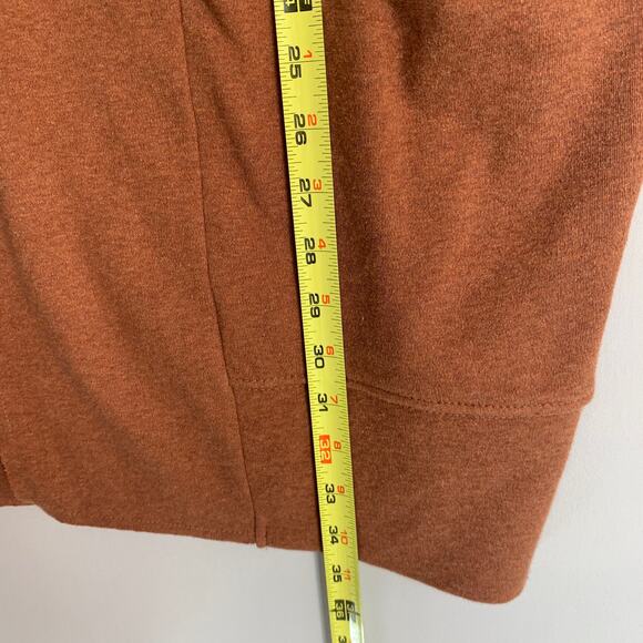 Pact Airplane Cardigan Rust Organic Cotton Open Front Cozy Oversized XS/S - Picture 8 of 12